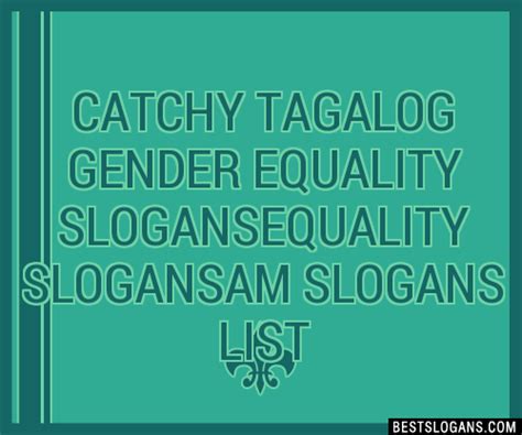 gender equality slogan tagalog|Empowerment in Tagalog: A Journey to Self.